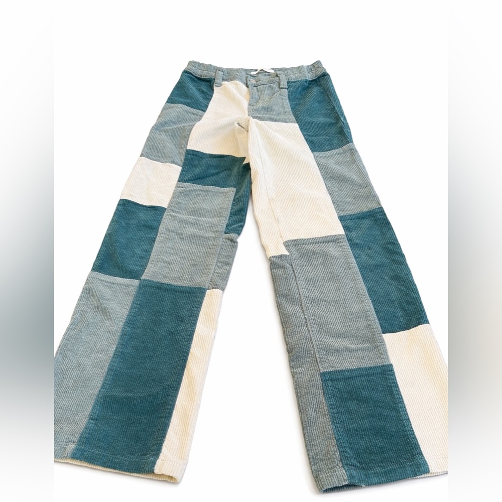 PacSun Low Rise Patchwork Corduroy Puddle Pants XS Y2K